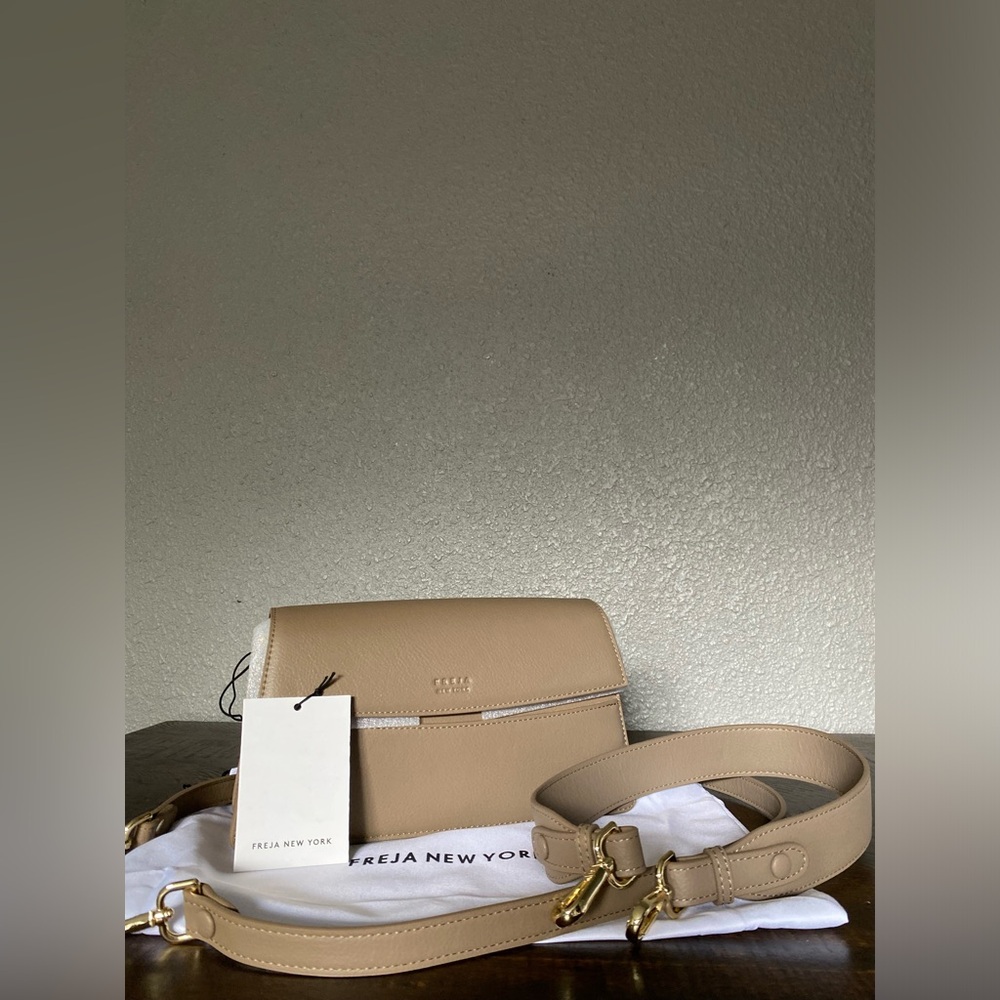 DISCONTINUED NEW with Dust Bag and tags Tan / Taupe Freja Mini Shoulder Bag - Picture 2 of 13